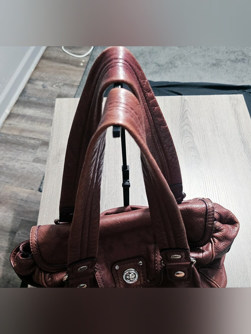 Vintage Marc by Marc Jacobs Totally Turnlock Quinn Satchel Brown Leather Bag - Picture 8 of 16